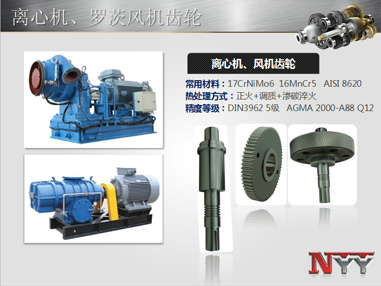 離心機、風機齒輪